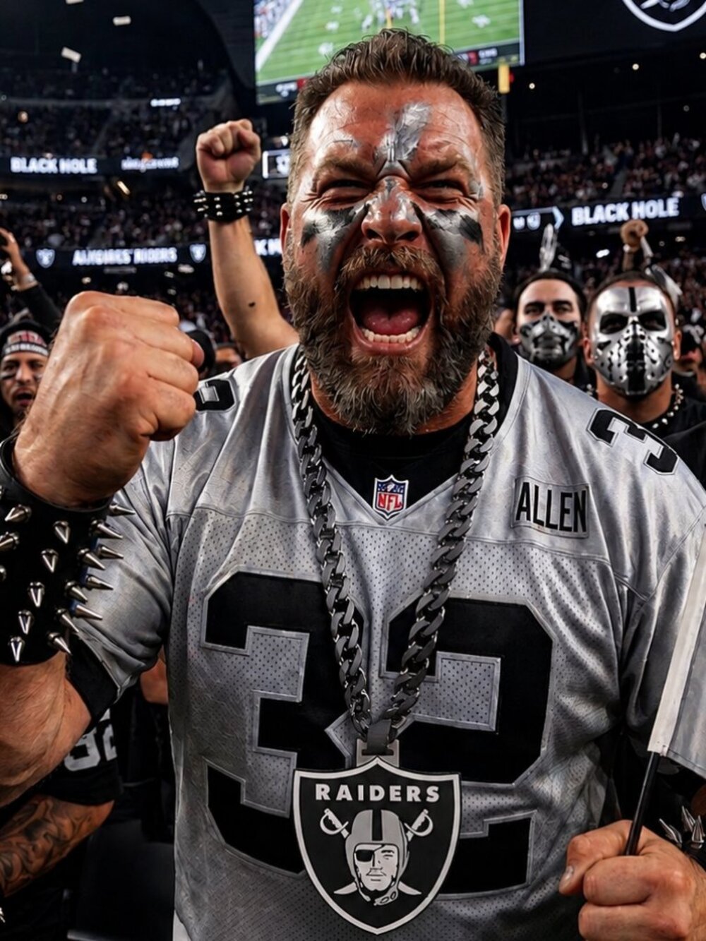 Las Vegas Raiders NFL Hype Cuban Chain Necklace